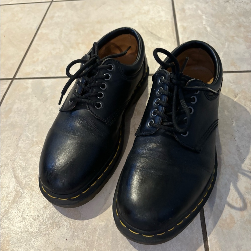 Dr. Martens Black Leather Shoes (8053)